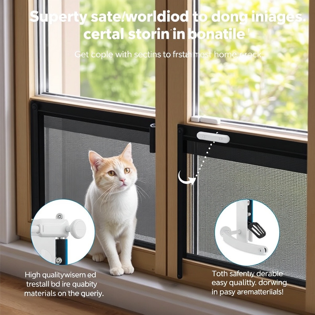 Kediler İçin En Güvenli Pencere Kilidi ve Sineklik Kombinasyonu